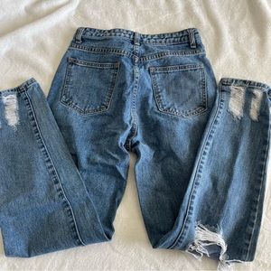 plt blue ripped jeans
